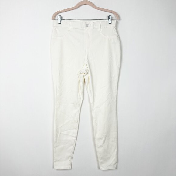 2/$24 Time and True High Rise Cropped Skinny Pants White Large #A0357 TRB2 - Picture 3 of 7
